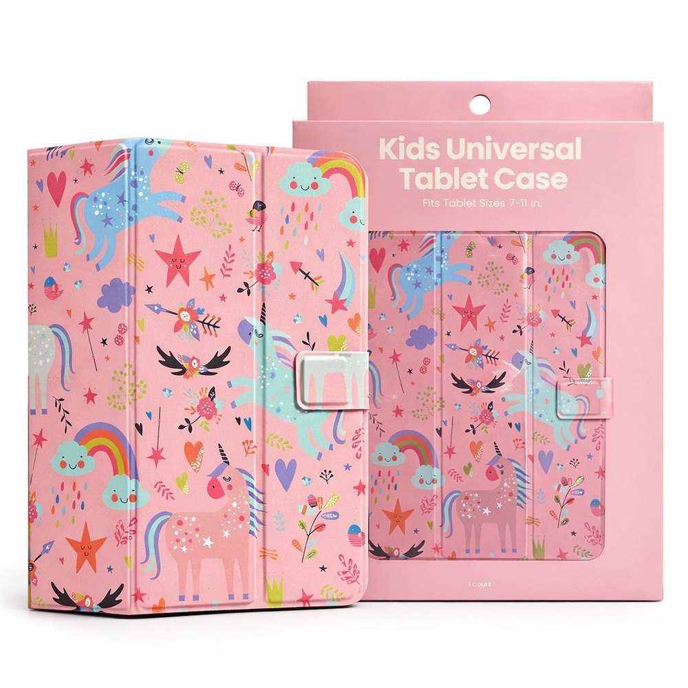 Pink Unicorn Tablet Case for Kids
